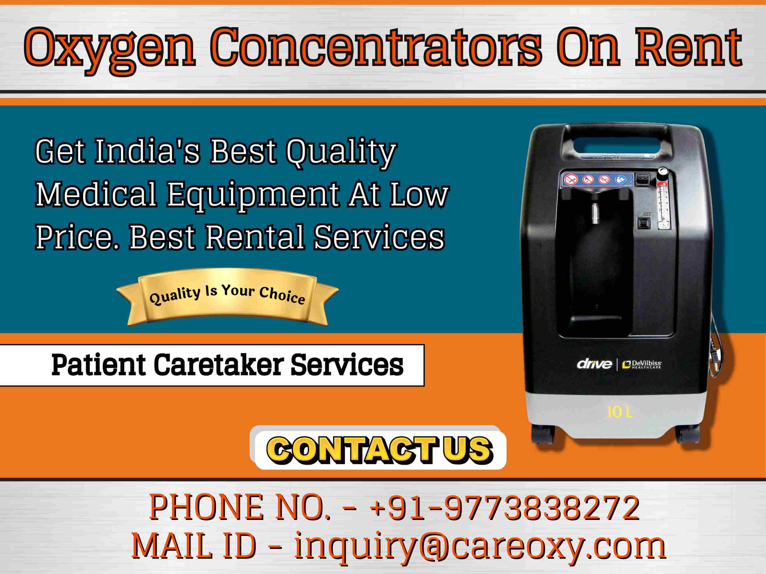 Do You Want Quality Oxygen Concentrators On Rent in Delhi? | Breathe Easy with Care Oxy Company