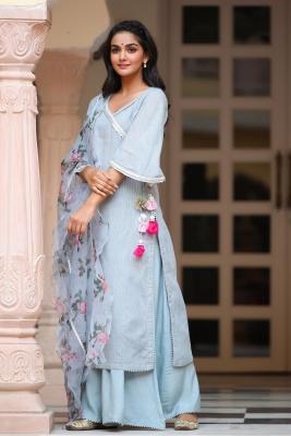 Traditional Charm Meets Modern Style Angrakha Kurta Set  - Jaipur Clothing