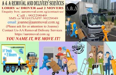 Lorry w/Drivery & Two Professional Movers For Your Moving Services. - Singapore Region Other
