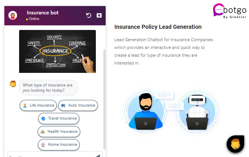 Chatbot for Insurance Company - Delhi Computer