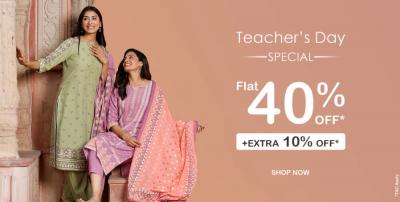 Teacher's Day Special Flat 40% OFF + Extra 10% OFF At SHREE - Delhi Clothing
