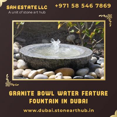 Granite Bowl Water Feature Fountain in Dubai - WhatsApp +971 58 546 7869 - Dubai Interior Designing
