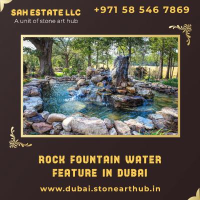 Rock Fountain Water Feature in Dubai - WhatsApp +971 58 546 7869