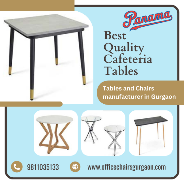 Durable and Stylish Cafeteria tables in Gurgaon with Panama chairs - Gurgaon Furniture