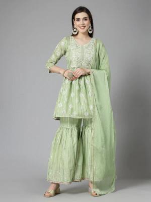 Stylish Kurta Sharara Dupatta Set for All Occasions - Jaipur Clothing
