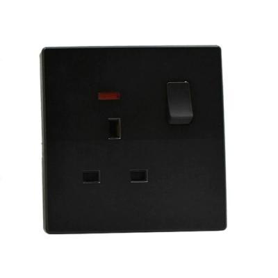 Single Double Screwless Black Light Switches & Socket Flatplate - Coventry Electronics