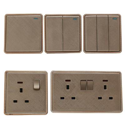 Screwless Textured Gold Light Switches & Socket - Coventry Electronics