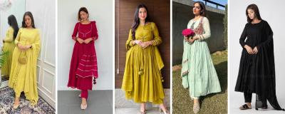 JOVI Naari -  Jacket Style Anarkali Suits For Women and Girls - Jaipur Clothing