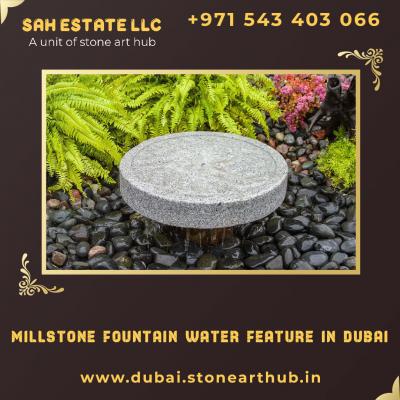 Millstone Fountain Water Feature in Dubai - WhatsApp +971 543403066 - Dubai Interior Designing