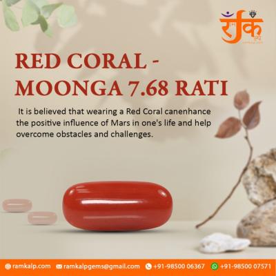Get benefits of Red Coral Gemstone | Buy Online from Ramkalp - Gurgaon Jewellery
