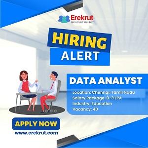 Data Analyst Job At Edutech It Consulting And Hr Service - Chennai Admin, Office