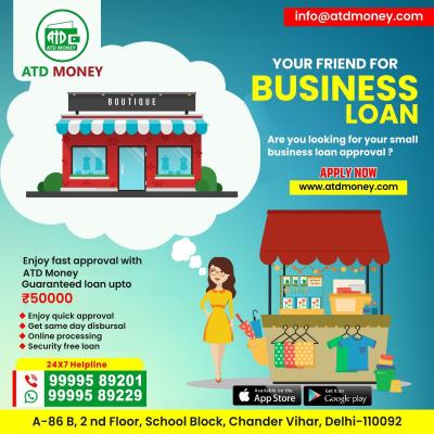 Get Rs. 50,000 Business loan in Noida. Apply now. Download ATD Money.