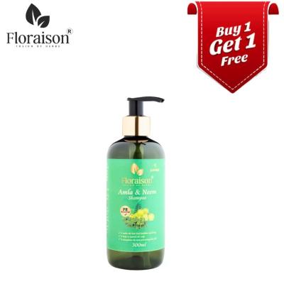 Floraison Ayurvedic Amla & Neem Shampoo 300ML for hair fall, Strengthens & shines