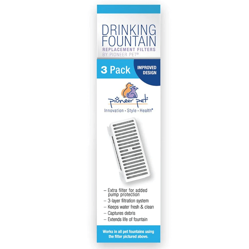 Pioneer Pet T-Shaped Filter For Food & Water Station And Serene Fountain 3-Pack - New York Animal, Pet Services