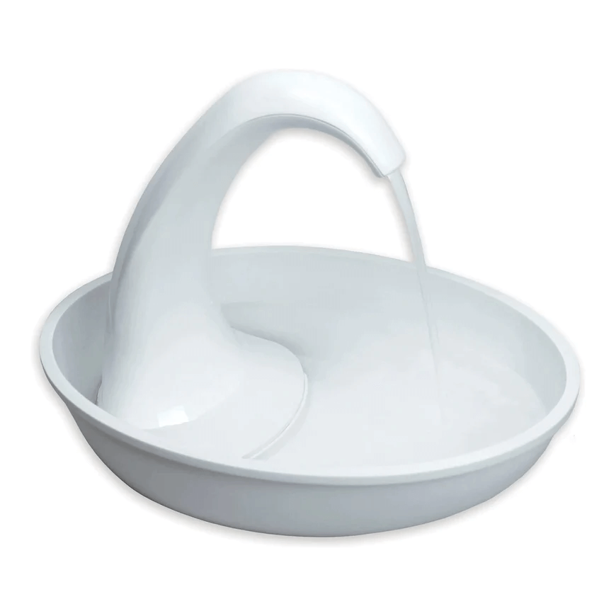 Pioneer Pet Swan Pet Drinking Fountain: 80oz Water Capacity - New York Dogs, Puppies