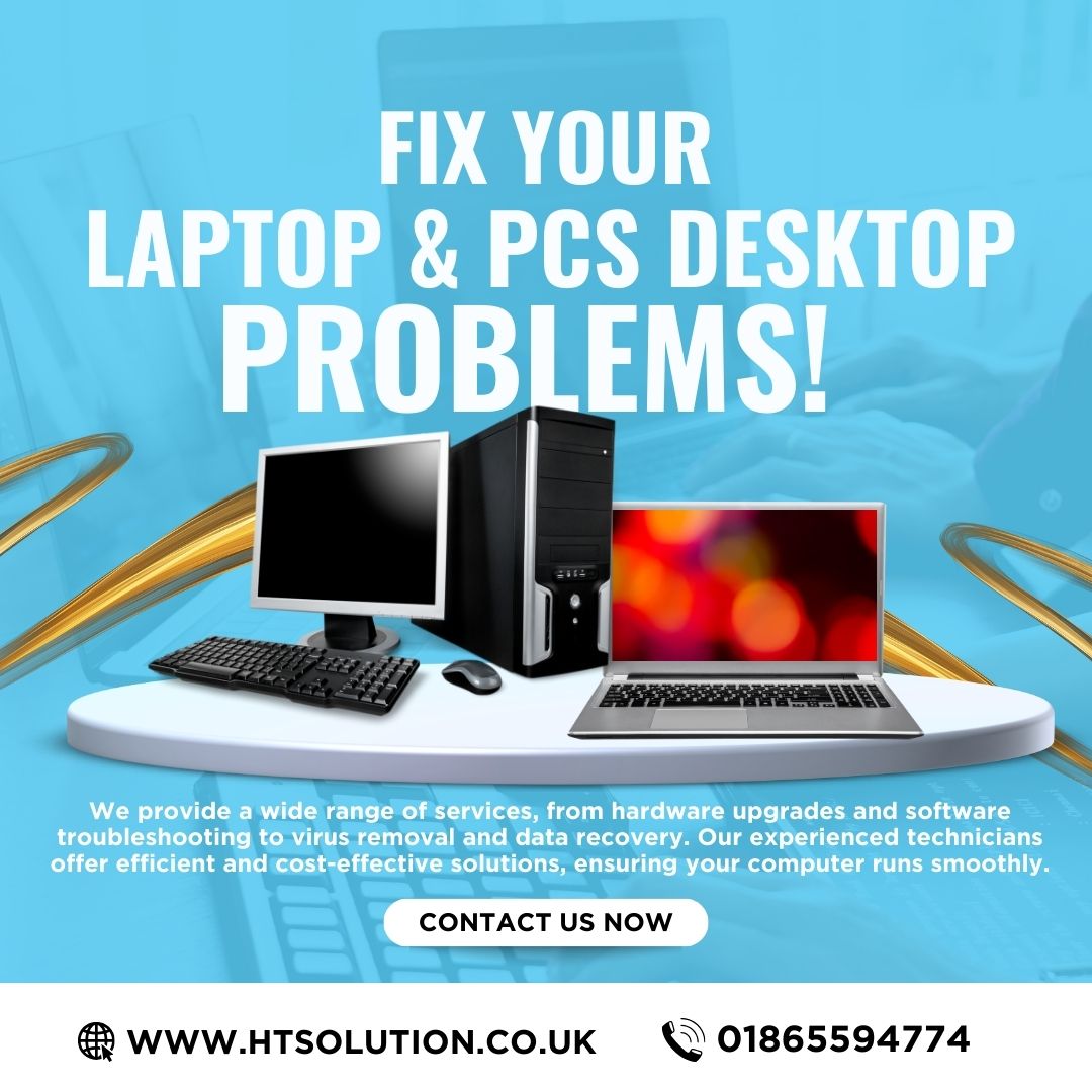 Laptop And PCs Desktop | Screen Replacement | Call Now 01865594774