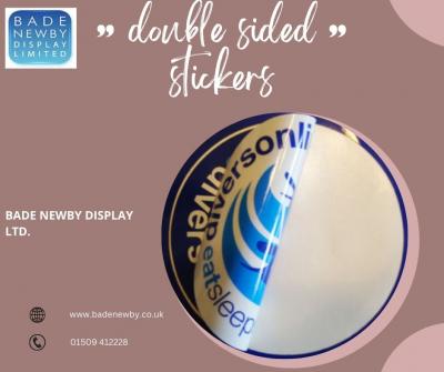 Versatile Double Sided Stickers for Effective Advertising Visit Bade Newby Display