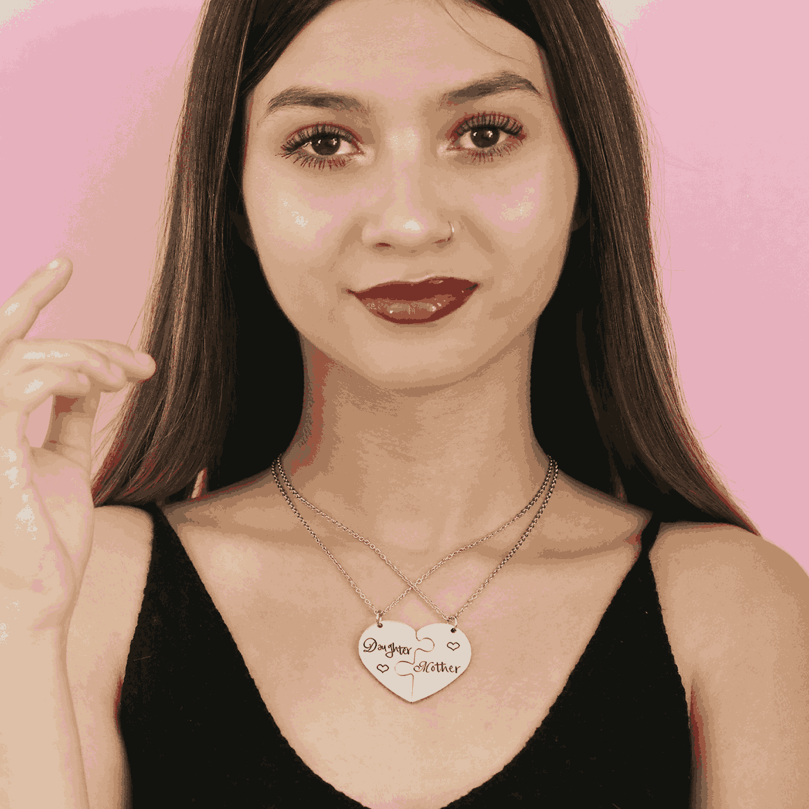 Heart Puzzle Name Necklace - Los Angeles Jewellery