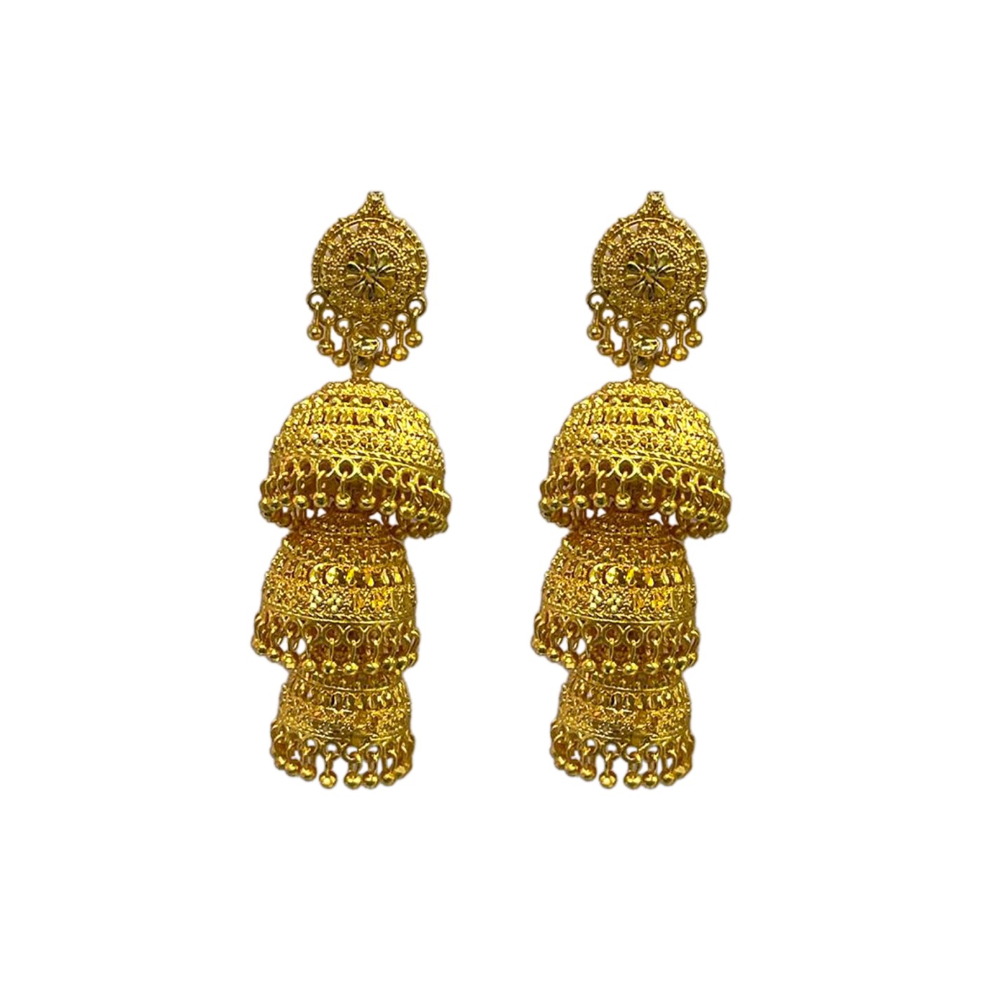 Gold Plated South Indian Jhumka Earrings