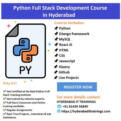 Python Full Stack Developer Course in Hyderabad - Hyderabad Tutoring, Lessons