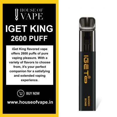 Buy iget king flavoured vape 2600 puff in India - Delhi Other