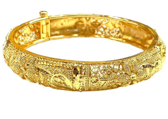 Gold Plated Openable Bangles - Los Angeles Jewellery