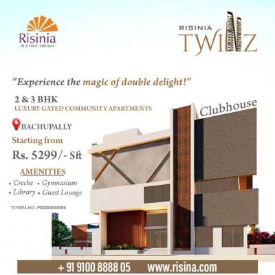 2 Bhk Flats for Sale in Bachupally | The Twinz by Risinia