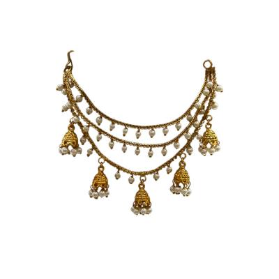Wedding Pearl Jhumka Ear Chain - Los Angeles Jewellery