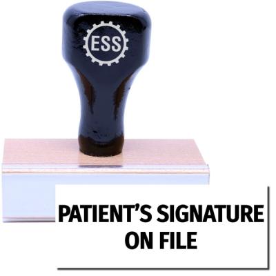 Patient's Signature on File Rubber Stamp - Virginia Beach Medical Instruments