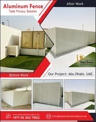 Aluminum Privacy Fences Dubai | Wall Mounted Slatted Panels Dubai. - Abu Dhabi Decoration