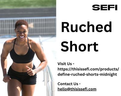 Make a statement in comfort with the SEFI Ruched Shorts 