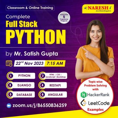 Python Full Stack Training Course in Hyderabad at NareshIT