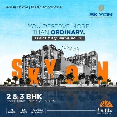 2 and 3BHK Flats in Bachupally | Skyon by Risinia