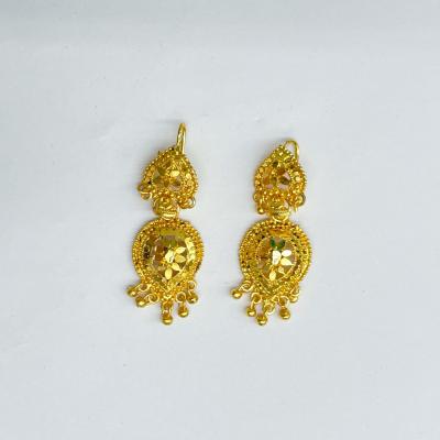 Leaf Gold Drop Earrings for Women