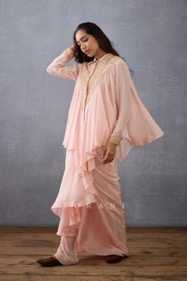 Embrace Tradition: Gul Mohar Saroja Dhoti Pant Kurta Set - Delhi Clothing