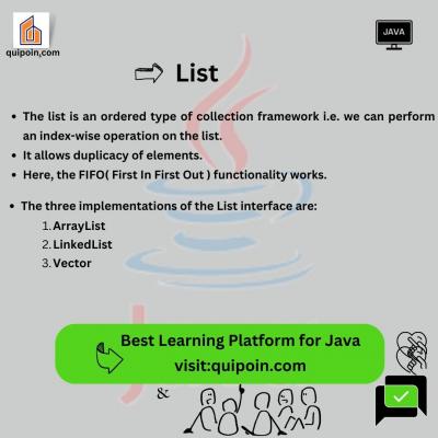 List in Java - Quipoin