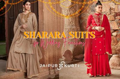 Sharara Suits for Wedding Festivals - Jaipur Clothing