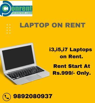 i3,i5,i7 Laptops On Rent Starts At Rs.999/- Only In Mumbai.