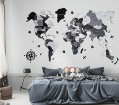 Best 3d World Map Wall Decor - Mumbai Art, Music