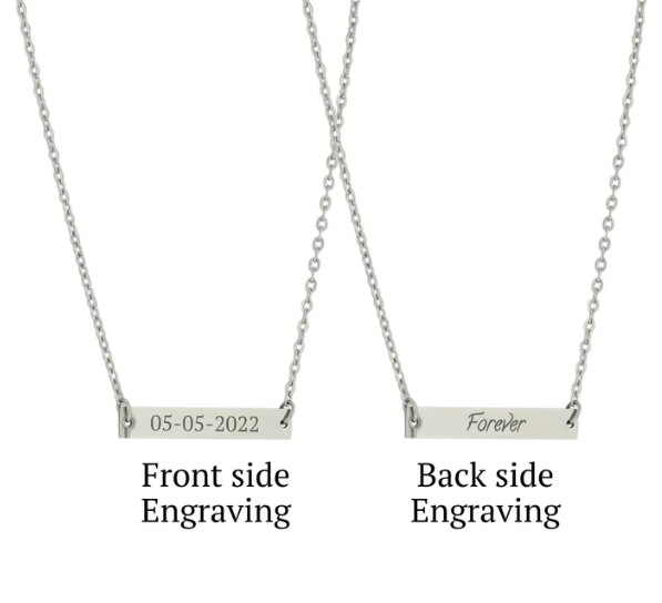 Women's Engraved Bar Necklaces Made Just for You - Los Angeles Jewellery