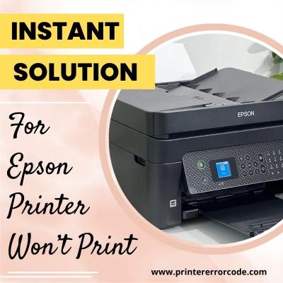 Easily Fix Epson Printer Won’t Print problem With Few Steps 