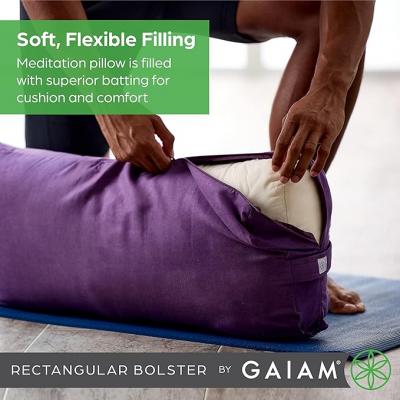 Gaiam Yoga Bolster Rectangular Meditation Pillow - Delhi Tools, Equipment