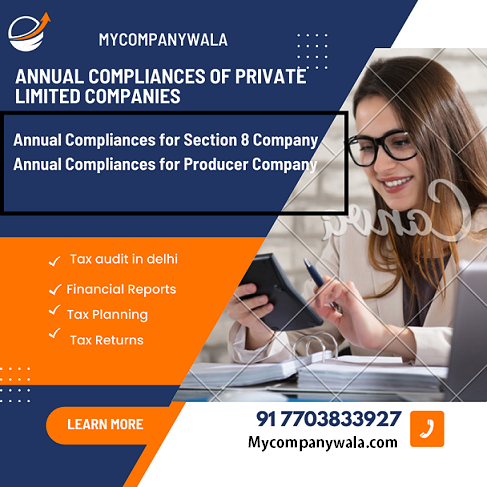 Annual Compliances for Section 8 Company | Mycompanywala.com - Delhi Other