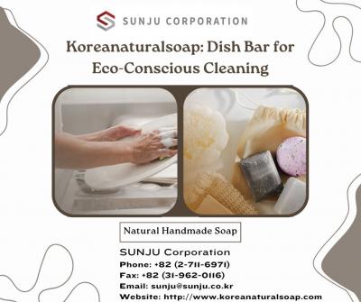 Clean Dishes with Natural Ingredients of Koreanaturalsoap's Dish Bar