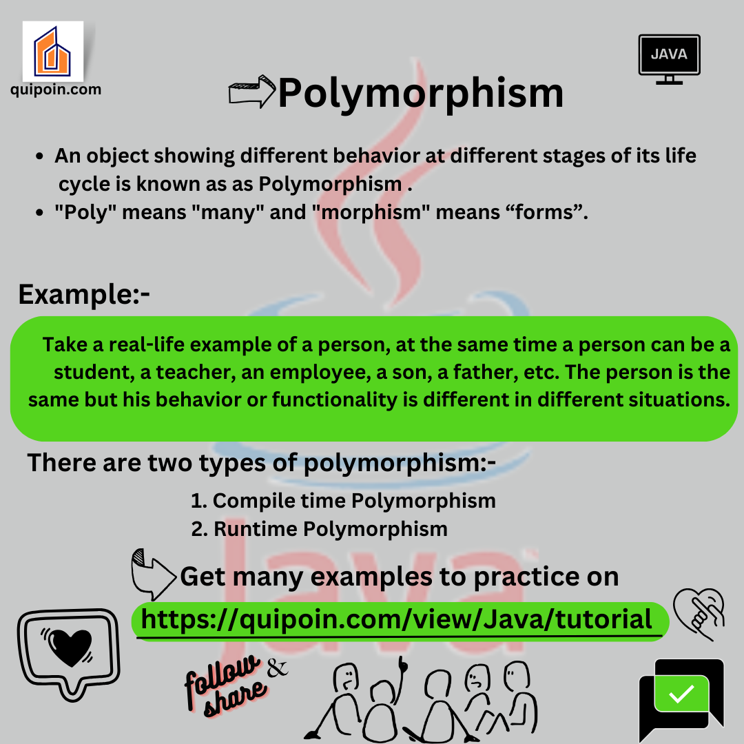Polymorphism in Java - Bangalore Computer