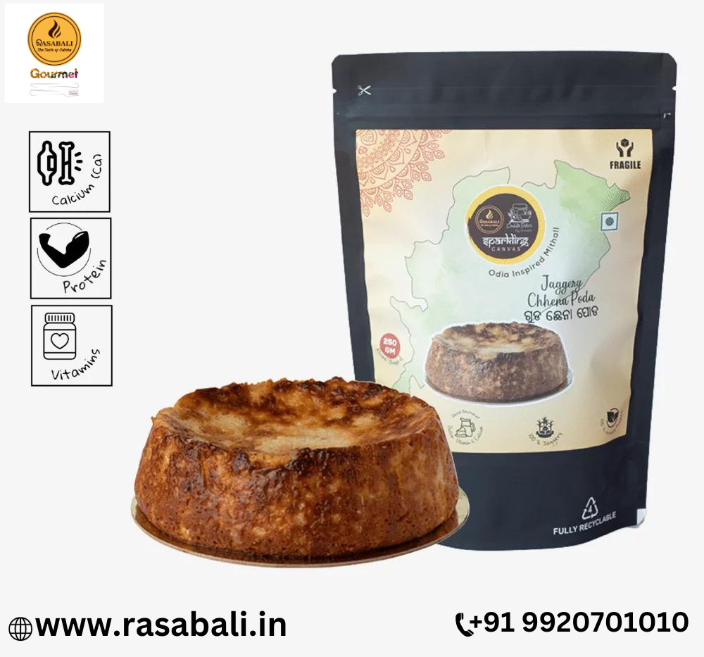 Experience the Rich Flavor of Chhena Poda Sweet Online - Rasabali Gourmet