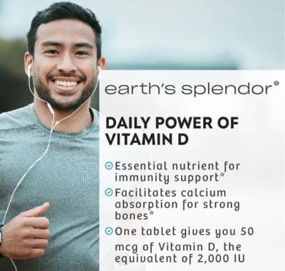 By choosing Earth's Splendor Vitamin D - New York Health, Personal Trainer