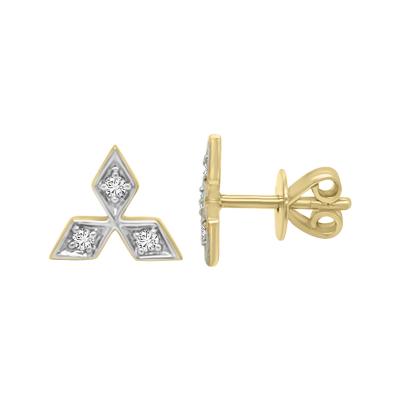 Cluster Diamond Stud Earring Crafted In 18K White Gold – Emiratesdiamonds - Dubai Jewellery