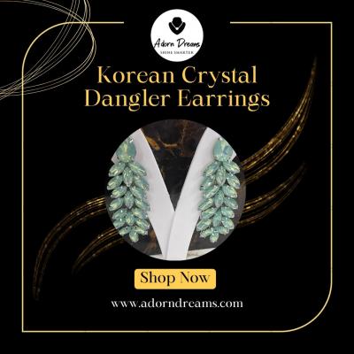 Korean Crystal Dangler Earrings from Adorn Dreams