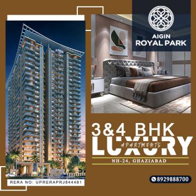 Aigin Royal Park | 3 & 4 BHK Luxury Flat At Ghaziabad | 8929888700